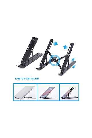 Robeve Siyah Alüminyum Katlanır Taşınabilir Stand