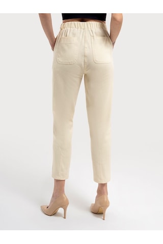 Slouchy Fit Kadın Pantolon Ekru