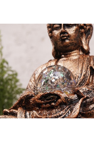 Zen Lord Buddha Temalı Eskitme Su Şelalesi