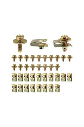 Anjiexun 20x Gövde Cıvataları U-somunları Klipsler Motor Alt Kapağı