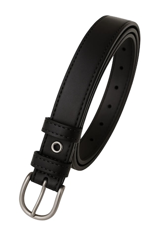 Kadın Kemer Siyah Deri Kumaş Ve Kot