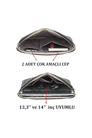 Case Club Apple Uyumlu MacBook Air Pro 13-14" Su Geçirmez Laptop Kılıfı Taba
