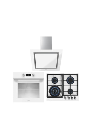 Teka Urban Serisi HLB 8400 WH - GZC 64320 XBC WH - DLV 68660 WH TOS Beyaz Ankastre Set