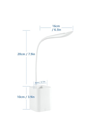 Kosona Led Göz Korumalı Masa Lambası - 3 Seviye Aydınlatma, Dalgalanmasız Işık, Esnek Boyun, Usb Şarj Edilebilir Ve Kalem Kutusu İçeren Çok Fonksiyonlu Işık Kaynağı Diğer