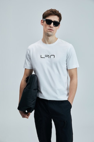 Lufian Blaze Modern Grafik T- Shirt Beyaz Beyaz 111020244100500 Beyaz