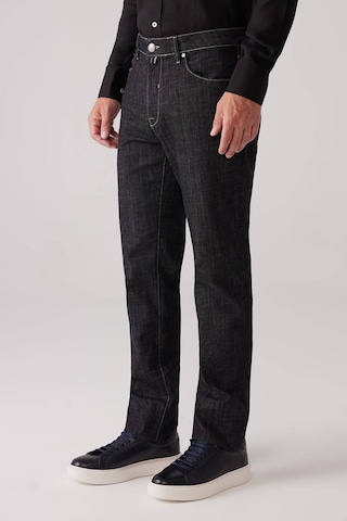 Ysf Erkek Siyah Likralı Pamuklu Regular Fit Jean Kot Pantolon