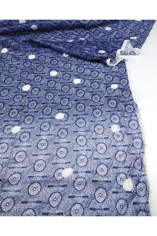 Mor Beyaz Renklerde Dantel En 130 Cm X Boy 225 Cm -10526 Çok Renkli
