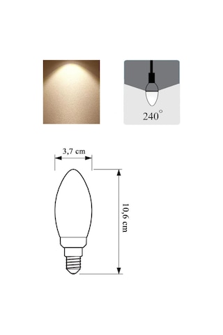 Panasonic 6,5w 50w Led Mum Ampul Sarı 2700k - E14 6 Adet Avize Lambası