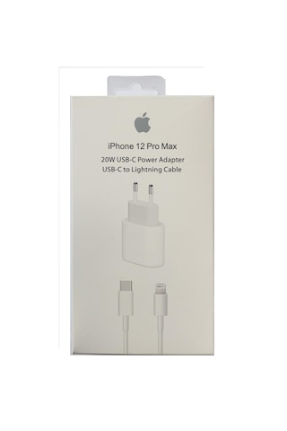 İphone 12 Pro-max 20w Uyumlu Şarj Adaptörü Ve Şarj Kablosu-ithal