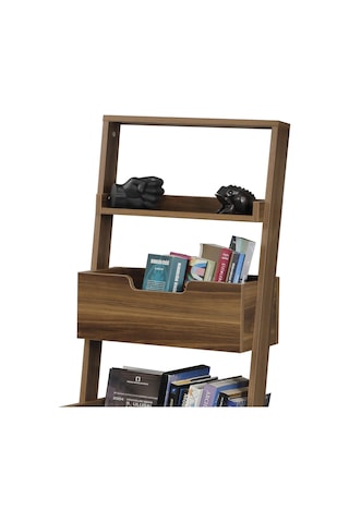 Pasifichome Low Oyuncak Montessori Raflı Kitaplık&Oyuncak Dolabı Ceviz