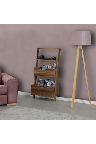 Pasifichome Low Oyuncak Montessori Raflı Kitaplık&Oyuncak Dolabı Ceviz