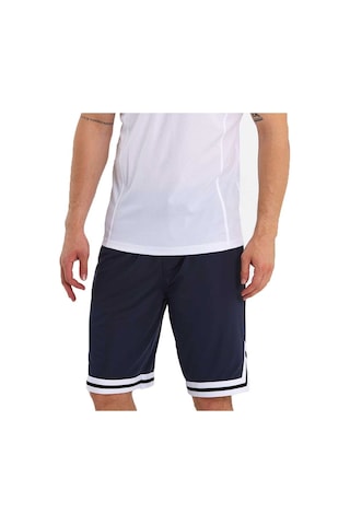 Adams Erkek Polyester Beyaz Şeritli Basketbol Şort 001