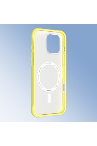 İphone 16 Pro Max Uyumlu Kılıf M-safe Şarj Özellikli Youngkit Macaroon Serisi Kapak Sarı Sarı
