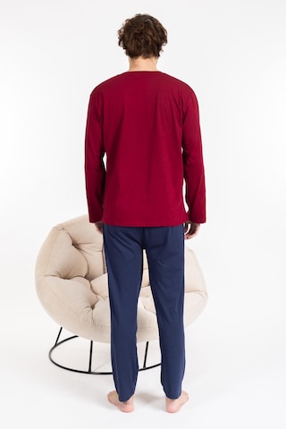 Mutlu City Erkek Penye Pamuk Regular Kalıp Sıfır Yaka Kaliteli Pijama Takımı A803123-bordo Bordo