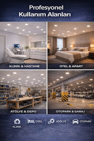 6w Slim Led Spot Panel Yuvarlak 3,5" Delik:8,2cm Dış:12cm Günışığı 3000k 2 Adet