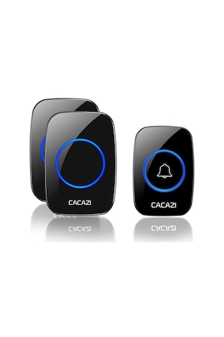 Cacazı 2 Alıcılı Kablosuz Uzaktan Kumandalı LED Kapı  Zili