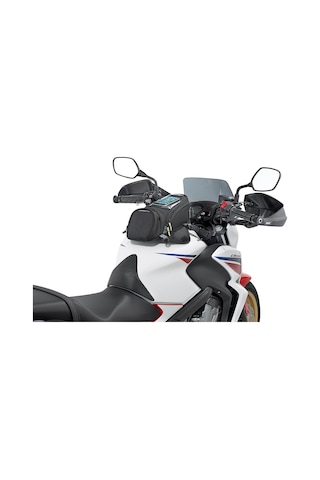 Motosiklet Depo Üstü Çanta Güçlü Mıknatıs 600d Kumaş Telefonluk Tang Bag Tur Çantası Siyah