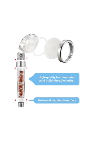 Xindoker El Tutanlı Duş Başlığı, Yüksek Basınçlı, Su Tasarruflu, 3 Mod Yağmur/masaj/sprey , İyon Ve Kireç Filtresi, Düşük Basınç İçin Uyumlu Abs Malzeme Diğer