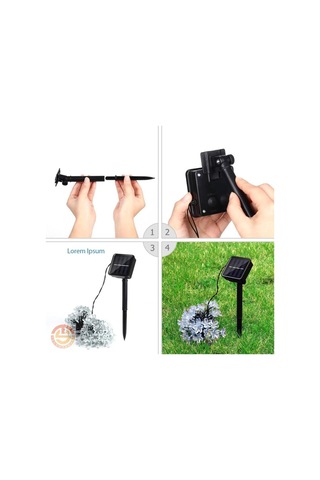 Technosmart 50 Ledli 8 Modlu Solar Çiçekli Rgb Bayçe Aydınlatma D Çok Renkli