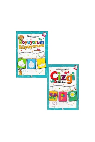 Akıllı Çocuklar Çizgi Kitabım Ve Boyuyorum Büyüyorum 2li Set