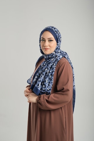 Giverny Lila Desenli Şal Kesik Elyaf Pamuksu Leopar Dijital Baskılı 202125 28 Lila