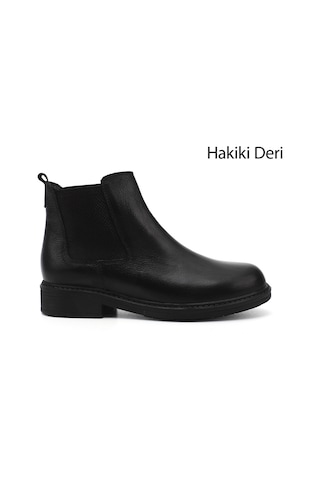 Gönderi(R) Gönderi R Kadın Siyah Floter Kauçuk Taban Hakiki Deri Chelsea Bot Gkzb13442424 Siyah Floter