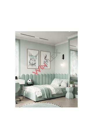 Winflex Yatak Başlık ,duvar Ve Oda Dekorasyon Panel 10adet- 15x100cm Su Yeşil 100 x 150 CM