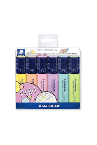 Ayrex Staedtler 364 Cwp6 Textsurfer Classic Pastel Fosforlu Kalem 6'li Blister Genel