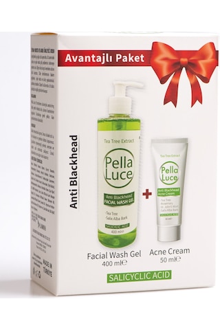 Pella Luce Yüz Temizleme Jeli Ve Akne Kremi Set 400 ML + 50 ML