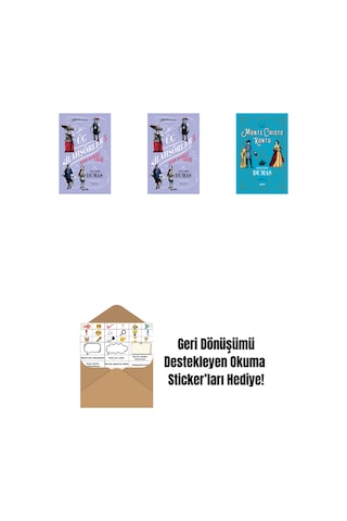 Üç Silahşörler 5 - Demir Maskeli Adam + Üç Silahşörler 5 - Demir Maskeli Adam Ciltli + Monte Cristo Kontu + Okuma Sticker'ları