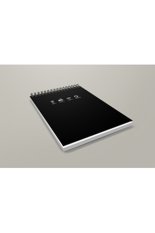 Notebook for Developers - Eat Sleep Code Repeat - Siyah - Kısmi Lak'lı Yumuşak Kapak - 50 Yaprak - Kareli - Spiralli Bloknot