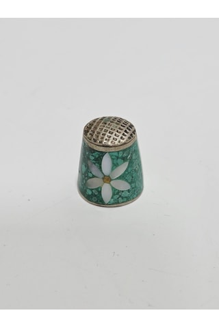 Antika Cloisonne Emaye Yüksük 21,65x19,10mm 031