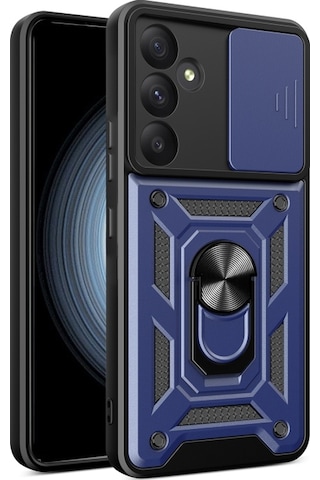 Nihcase Samsung Uyumlu Galaxy M34 Kılıf Magnetik Standlı Kamera Korumalı Slide Sürgülü Cover Kapak