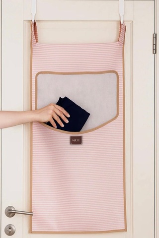 Kapı Arkası Kirli Çamaşır Sepeti I Temiz Çamaşır Sepet Pembe