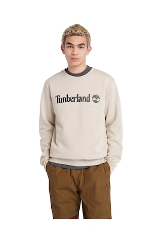 Timberland Tb0a27hc Wwes Crew Neck Rglr Krem Erkek Sweatshirt Krem