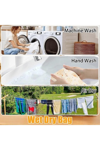 Bebek Nem Geçirmez Çanta, Plaj Çantası 3 Parçalı Set, Su Geçirmez Seyahat Saklama Çantası, Kamp, Yüzme Havuzu Ve Seyahat Bezleri İçin Uygundur Diğer