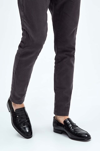 Tamer Tanca Erkek Hakiki Deri Siyah Kroko Makosen Ayakkabı 183 26201 Erk Ayk Y23 Sıyah Kroko Siyah