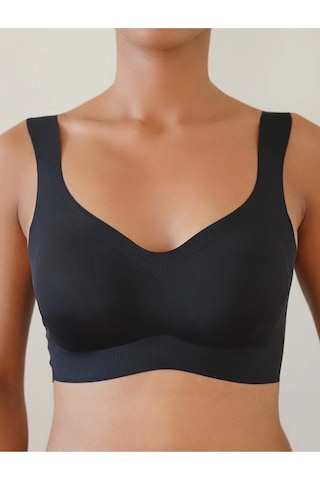 F.K Fk Lazer Kesim Pedli Seamless Bralet Sütyen Siyah Siyah