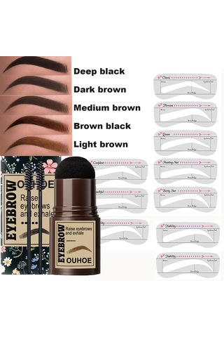 Teltree "10'lu Kalıplı Su Geçirmez Kaş Şablon Seti - Doğal Ve Simetrik Kaşlar İçin"