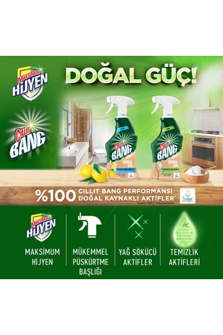 Cillit Bang Doğal Güç Mutfak Temizleyici %100 Yağ ve Kir Sökücü Karbonatlı Sprey 2 x 750 ML