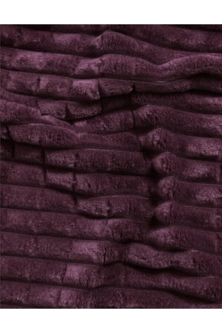 Merinos Modern Line 3 Parça Çift Kişilik Battaniye Seti Kutulu 220x240 Mürdüm Mürdüm