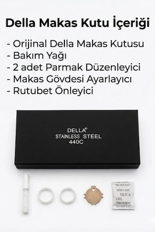 Della Orijinal Profesyonel 440c Saç Kesim Düz Makas 6,5 Numara Fx05 65