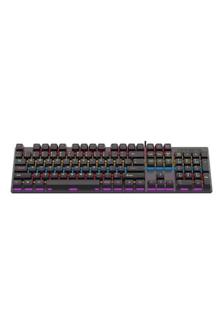 Mk104 Rgb Mekanik Gaming Klavye Kablolu Oyuncu Klavyesi- 104 Tuşlu, 26 Tuş Anti-ghosting, Multimedya Ve Işık Denetimli Siyah