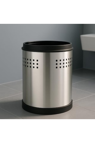 A44048 Çöp Kovası, 3 L, Parlak Paslanmaz Çelik Kaplama