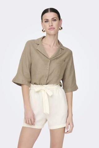 Onltokyo Lıfe Ss Lınen Bl Shırt Pnt Noos Kahverengi Renk