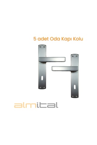 Lusso İnox 5 Adet Oda 2 Adet Wc Aynalı Kapı Kolu Set