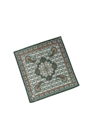 Mim Eşarp Prime Pamuk Etnik Desenli Eşarp 90x90 Cm Yeşil