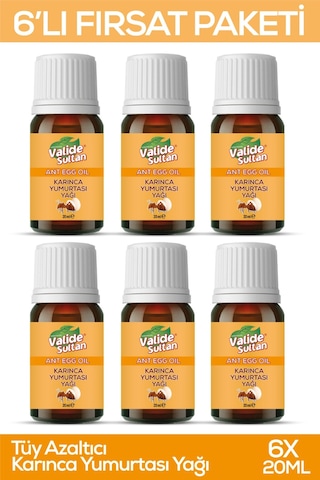 Valide Sultan Tüy Azaltıcı Karınca Yumurtası Yağı 6 x 20 ML Valide Sultan Tüy Azaltıcı Karınca Yumurtası Yağı 6 x 20 ML