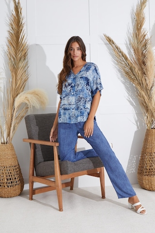 Sevim Kadın Kısa Kol Önden Düğmeli Lacivert Pijama Takım C2t5n551 001