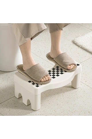 Pazly Tuvalet Taşınabilir Taburesi Suntek Siyah-beyaz Konforlu Çömelme Cg Siyah Beyaz